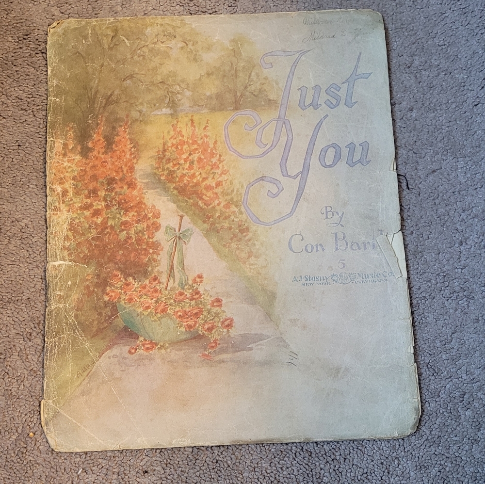 Just You vintage Sheet music very old